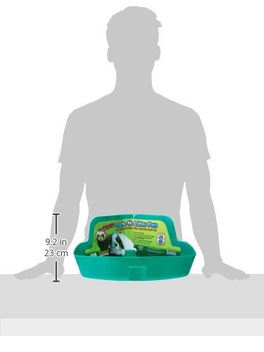 (2 Pack) Ware Manufacturing Plastic Lock-N-Litter Pan for Small Pets