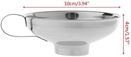 linlin Stainless Steel Wide Mouth Canning Funnel Cup Hopper Filter Kitchen Tools 2 Size S