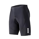 Beroy MEN'S BIKE SHORTS with 3D gel,3D Padded Cycling Shorts for men,Dark Black,Large
