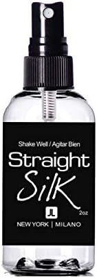 Straight Silk Spray with Moroccan Argan Oil | Hair Straightening Protector & Detangler | Thermal Heat Protectant up to 450°F | Flat-Iron | Hot Blow-Dry | Unscented | MADE IN USA (2 oz)