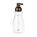 mDesign Round Plastic Refillable Foaming Hand Soap Dispenser Pump Bottle for Bathroom Vanities, Kitchen Sink, Countertops - 2 Pack - Clear/Bronze
