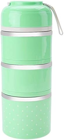 3層断熱ランチボックス ステンレススチール 食品保存容器 子供弁当箱 グリーン Fdit0pua1ggens 03
