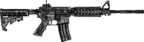 Ar-15 decal - ar-15 silhouette vinyl sticker - ar-15 bu…