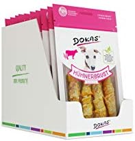 DOKAS Cereal-free premium chew with chicken breast for dogs - Ideal for in between, 10x90g