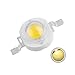 CHANZON 10 pcs High Power Led Chip 1W Warm White 3000K - 3500K (Input 300mA - 350mA / DC 3V - 3.4V / 1 Watt) Super Bright Intensity SMD COB Light Emitter Components Diode 1 W Bulb Bead DIY Lighting