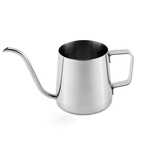 Ocamo Coffee Pot Long Narrow Spout 304 Stainless Steel Hanging Ear Hand Blunt Pour Pot for Coffee Maker 350ml