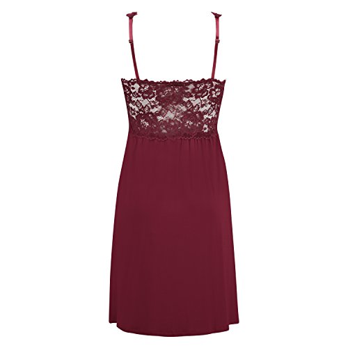 Hunkemller-Damen-Slipdress-Modal-Lace