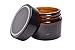 6 Pack Firefly Craft Amber Glass Apothecary and Salve Cosmetic Jars with Lids, 4 Ounces Each