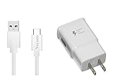 Samsung Galaxy S8 S8 Plus samsung adaptive Fast Charger LG G5 G6 V20 2.0 Cable Kit {AFC Wall Charger + 4 FT USB Type-C Cables} For up 50% Fast Charging Premium (White)