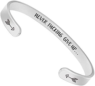BtysunInspirational Bracelets for Women Teen Girl Gifts Birthday Cuff Bracelet Bangle Quotes Jewelry Friend Gifts for Her Mom Gifts