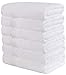 Ultra Soft 6 Pack White Bath Towels -Quick Drying-(24 x 48 Inches)-Medium Lightweight -100% Ring Spun Cotton- Highly Absorbent Towel for Bath Fitness, Bathroom, Sports, Yoga (24 * 48inch-6pack)
