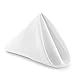 Lukeville Luxury Linen Cloth Napkins Set of 12 Cotton Dinner Napkins 12 X 12 inches Cloth Napkin 100% Cotton Comfortable Dinner Napkins - White Solid Napkins