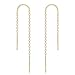 Gintan Sterling Silver Threader Earrings, Gold Chain Earrings Hypoallergenic Threader Dangly Earrings Ear Threader Earrings for Women, 3 Inch & 4 Inch (gold)