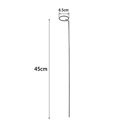 Alapaste 18-Inch Single Plant Stem Support Stakes with 3-Inch Hoop, 3-Pack