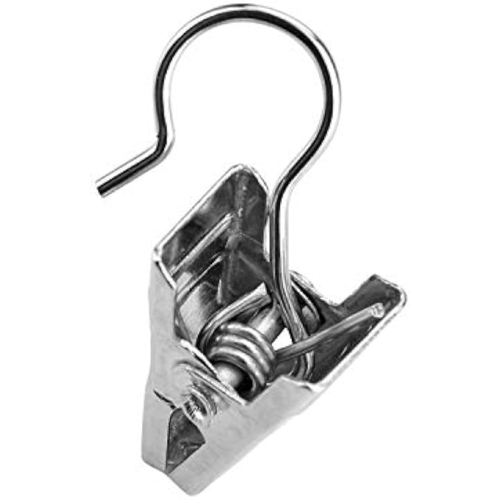 Harmtty 10pcs curtain hook openable ring rustresistant easy sliding