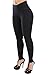 Curvify Womens Faux Leather Leggings, Butt Lifting Thigh Slimmers with High Rise Waist Control (1012 Black, L)