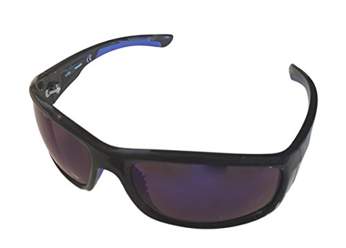 Timberland Mens Matt Black Blue Rectangle Plastic Sunglass TB7145 1C