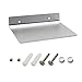SinLoon 6 Inch Small Shelf in Flat Satin Aluminum Bathroom Shelf Wall Mount for Small Speaker Smartphone, Tablet, Toiletries (Silver)
