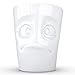 TASSEN Porcelain Mug with Handle, Baffled Face Edition, 11 oz. White (Single Coffee Mug) Coffee Cup