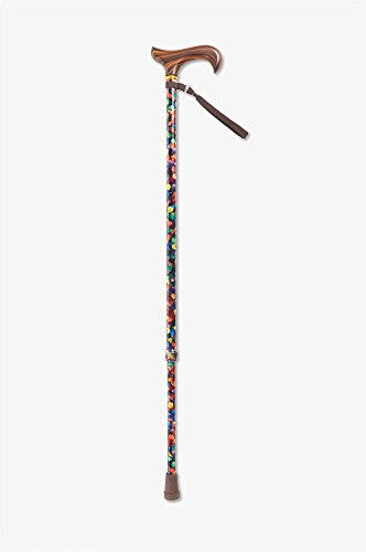 Derby Handle Cane by RMS | Walking Cane with Comfort Grip Handle | Adjustable Height, Lightweight Walking Stick Mobility Aid (Candy)