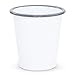 Crow Canyon Home Enamelware Tumbler, 10 ounce, Vintage White/Grey (Set of 4)