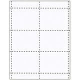 Name Badge Productions - 4 x 3 Inch Name Badge Inserts - Micro-Perforated 57 Pound Exact Vellum Bristol - 1000 Per Package