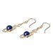 NOVICA Artisan Handmade 24k Gold Plated Lapis Lazuli Dangle Earrings Crafted Brass Blue Thailand Modern 'Follow The Dream'