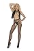 Women's Plus Size Sexy Fishnet Suspender Pantyhose, Crotchless