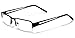 Non-Prescription Rimless Frame Clear Lens Rectangular Fashion Eye Glasses for Women Men (Small Face)