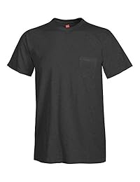 Hanes - 100% algodón Ringspun nano-t playera con bolsillo