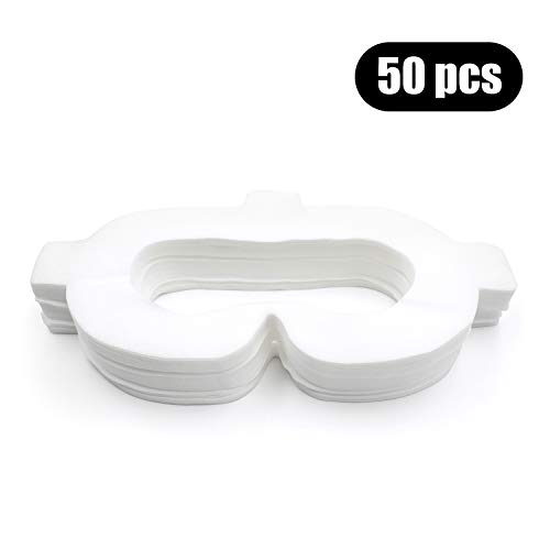 AMVR VR Face Cover Pad Non-woven Fabric Disposable Hygiene Mask Sponge Mat with Magic Sticks for Oculus Go (50 pcs) - Thumbnail 3