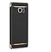 Sophili 3 in 1 Hard Case for Samsung Galaxy Note 5 Anti-Scratch Shockproof Electroplate Cover Snap on Protective Case - Black