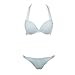 Women's Sexy 2 Pieces Bikini Push up Padded Swimsuit Swimwear Set (Light Blue)