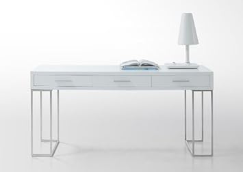 Modrest Sheldon Modern White Lacquer Desk Amazon Co Uk Office