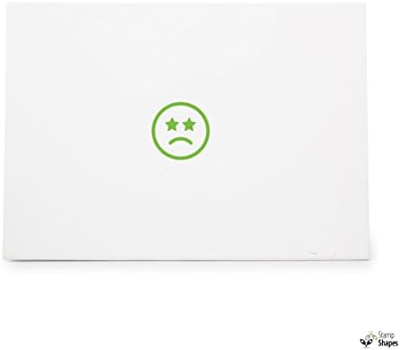 Sad Star Eyes Smiley Emoji Face Emoticons, Rubber Stamp Shape great for Scrapbooking, Crafts, Card Making, Ink Stamping Crafts, Item 555731