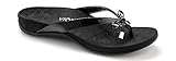 Vionic with Orthaheel Technology Womens Bella II Thong Sandal Black Size 6