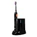 Electric Rechargeable iBrush (black) - Sonic Wave Electric Rechargeable Toothbrush with UV Sanitizer, 3 Extra Brush Heads and Built In Brushing Timer with Multiple Brush Settings