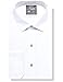 Formal Shirts Fitted Mens Solid Color Dress Shirt or Tuxedo Shirt, 100 Percent Luxe Microfiber, Spread Collar White 15-15.5