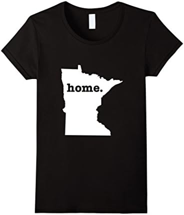 Women's Funny Minnesota Gifts, Minnesota Home T-Shirt Medium Black