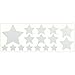 LiteMark Reflective White Assorted Stars Sticker Decals for Helmets, Bicycles, Strollers, Wheelchairs and More - Pack of 16