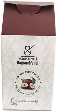 Turkish Coffee Hazelnut Flavored Roasted Finely Grounded 3.5 oz 100 gr (Hazelnut, 3.5 oz/ 100 g)