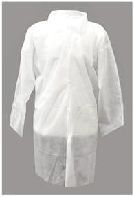 Disp. Lab Coat, 3XL, Poly, Wht, PK30