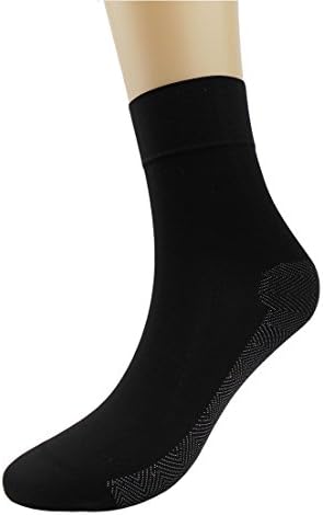Women's Sexy Thicken Non-slip Breathable Stretchy Nylon Ankle Socks, 10 pairs (Thick/10 Pack Black)