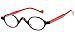 SOOLALA 3 Pairs Cute Small Round Plastic Spring Heeled Magnifying Reading Glasses, 1.25D