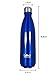 Kitchsmart 304 Stainless Steel, Double Wall, Vacuum Insulated, Cola Shaped Thermal Hydration Sports Water Bottle, 17 oz., Blue
