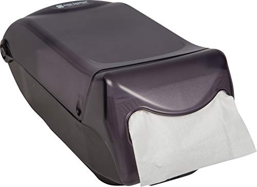San Jamar H5003 Venue Countertop Interfold Napkin Dispenser, 550 Capacity, 8" Width x 7-1/4" Height x 15-3/4" Depth, Black Pearl