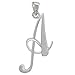 Sterling Silver Classic Script Initial Pendant (Letters A-Z Available)