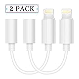 Compatible iPhone 7/7Plus Adapter Headphone Jack, Lightning to 3.5 mm Headphone Jack Adapter Compatible iPhone 7/7 Plus Accessories(iOS 10.3)[2 Pack]