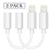 Compatible iPhone 7/7Plus Adapter Headphone Jack, Lightning to 3.5 mm Headphone Jack Adapter Compatible iPhone 7/7 Plus Accessories(iOS 10.3)[2 Pack]