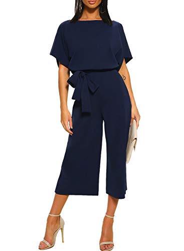 Asvivid Womens Jumpsuit Short Sleeve Belted Playsuit Jamaica Ubuy